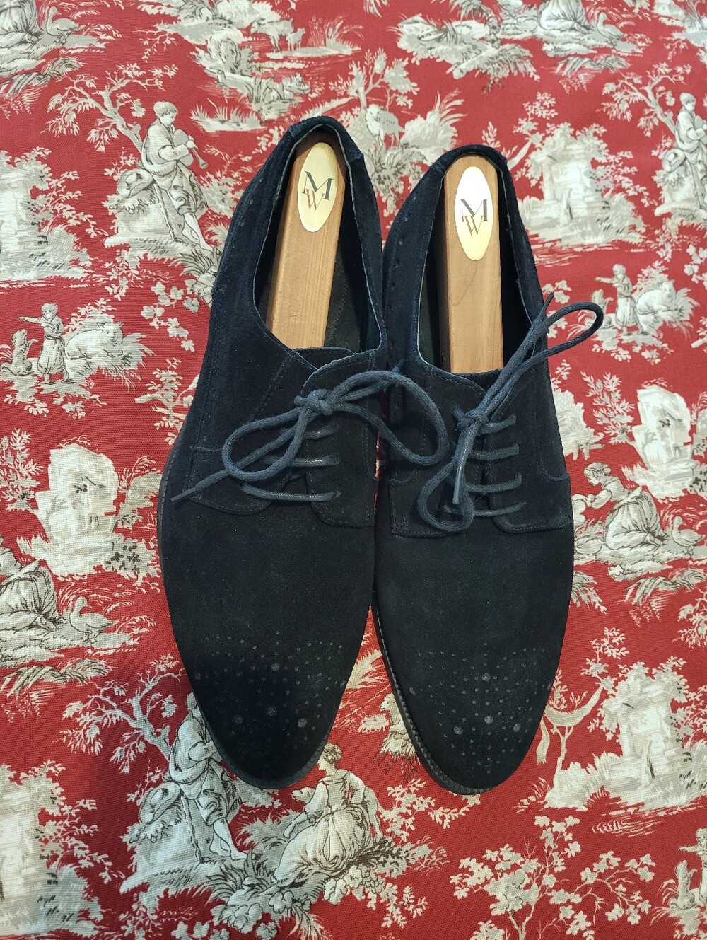 NWOT Stacy Adams Men's Black Suede Derby Oxfords Sz 10M